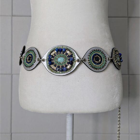 Chico's Accessories - SOLD Vintage Chico's boho beaded medallion chain belt